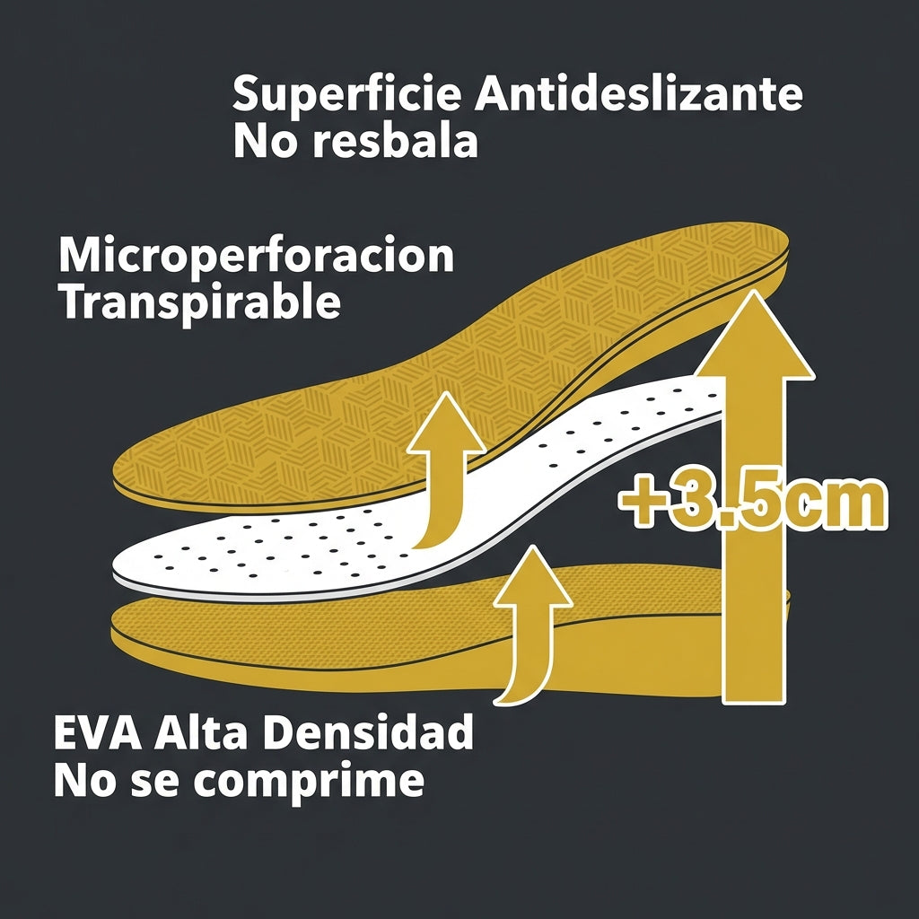 InvisibleLift — Plantillas de Altura +3,5cm